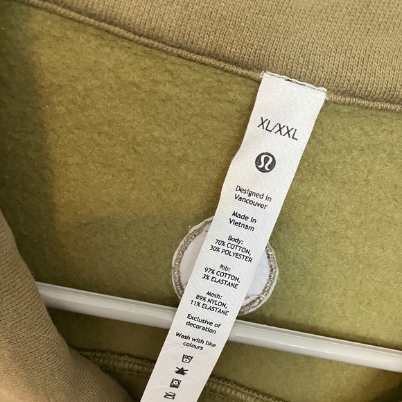 LULULEMON Scuba Oversized Funnel Neck Half Zip - Bronze Green - Picture 4 of 6